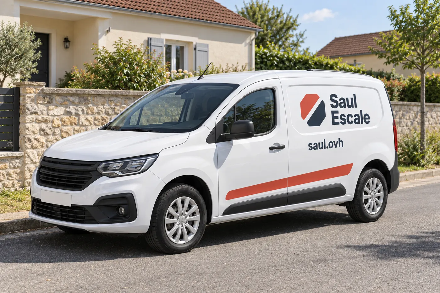 Fourgon d'intervention Saul Escale garé devant une maison en Seine-et-Marne